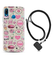 Huawei P20 Lite Mate 10 20 Lite Pro P40 Lite KılıfBoyun Askılı Silikon Donut Flamingo 1415