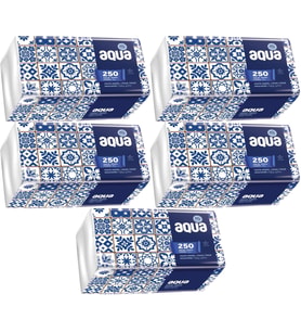 Aqua Pratik Mendil 250 Yaprak Tekli Pk (5 Li Set)