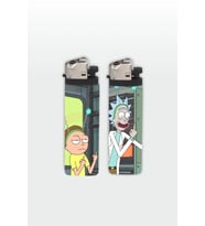 2'li Rick & Morty Orta Parmak Full Kaplamalı Gazlı Çakmak Seti
