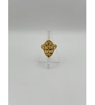 Arnes Jewelry Çelik 22 Ayar Altın Kaplama Ayarlanabilir Yüzük (Gold)
