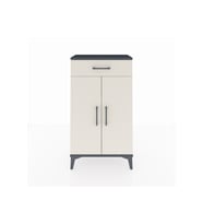 Arges Komodin 2 Raflı Tek Çekmeceli 2 Kapaklı 60x30x106 Antrasit-Aytaşı