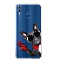 PrintiFy Huawei Honor 8X ile Uyumlu 1mm Slim Fit Köpek 2 050e Baskılı Şeffaf  Kılıf