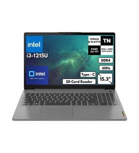 Lenovo Ideapad 3 15IAU7 I3-1215U 16 GB 1 Tbssd UHD Graphics 15.6" Fhd Freedos Notebook 82RK0181TXAT8