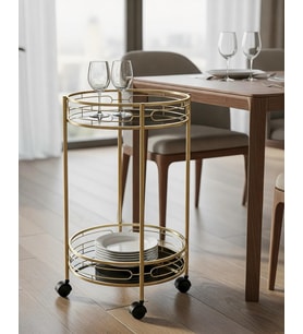 PNL-FS03 PANALI TEKERLEKLİ SERVİS SEHPASI 69 x 38 cm