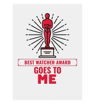 Best Watcher Award Goes To Me Tablo Ahşap Poster Dekoratif