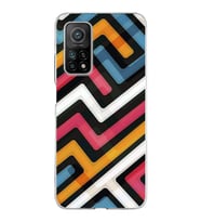 Xiaomi Mi 10 T Uyumlu Kapak Labirent Grafiti Tasarımlı Şeffaf Silikon Kılıf