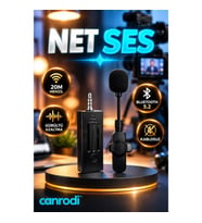 Gürültü Önlemeli Kablosuz Yaka Mikrofonu – 20 Metre Menzil, 2.4 GHz ve Bluetooth 5.2