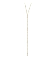 Dört Taşlı Y Altın Kolye (Gold)