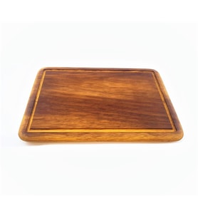 Timberwood ithal iroko ağacı ahşap servis sunum steak ve kesme tahtası 24*34*1,8