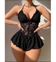 Fantezia Night Kadın Siyah Fiyonk Detaylı Fantezi Kostüm 2308