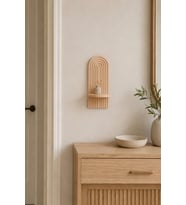 Modern Kemerli Dekoratif Mini Duvar Rafı 11x25,5 cm, Antre Hol Koridor Oda Banyo Şık Raf Süsü
