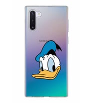 Samsung Galaxy Note 10 Kapak Donald Duck Tasarımlı Şeffaf Silikon Kılıf