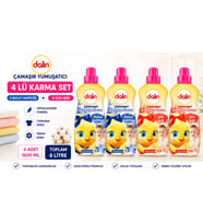 Dalin Çamaşır Yumuşatıcı 1500 ML 4 Lü Karma Set – Bulut Hafifliği + Gün Işığı 6 Litre Hipoalerjenik