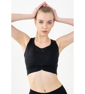 Maraton SlimFit Kadın Atlet Yaka Siyah Bra