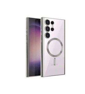 Newface Samsung Galaxy S23 Ultra Kılıf Kross Magneticsafe Kapak - Gümüş