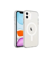 Apple iPhone 12 Uyumlu Kılıf Zore M-safe Şarj Özellikli Buzlu Transparan C-Pro Sert Kapak (Renksiz)