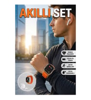S8 Ultra Akıllı Saat Bluetooth Kulaklık 2’li Set 1.75 İnç Ekranlı Kablosuz Teknoloji Paketi