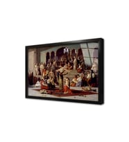 Harem Dansı Çerçeveli Cam Tablo