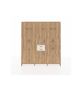 Arges Dolap 10 Raflı 2 Çekmeceli 3 Askılı 220x30x243 Çam-Çam/Aytaşı