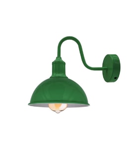 RİOLİGHT VİNTAGE,RUSTİK,RETRO KOYU YEŞİL METAL OTEL,CAFE,ODAKLAR İÇİN DUVAR APLİK ŞAPKA ÇAPI:23CM