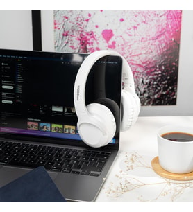 Moodix KO23NB1701 ANC Aktif Gürültü Engelleyicili Katlanabilir Bluetooth Kulaküstü Kulaklık Beyaz