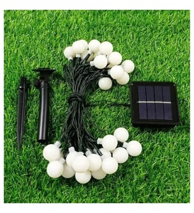 Solar 5m 28 Led Top Gün Işığı Siyah Kablolu
