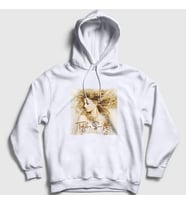 Presmono Unisex Beyaz Fearless Taylor Swift Kapüşonlu Sweatshirt 311181tt