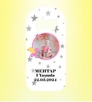 Kız Bebek Emzikli Resimli Yıldızlar Magnet Açacak Kişiye Özel