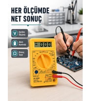 Profesyonel Dijital Multimetre Volt Amper Direnç Ölçümü Yeni Nesil