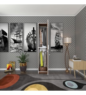 Kenzlife kilitli gardırop öğrenci dolabı tek kapılı günebakan cvz 180*35*42 gardolap dolap ofis (Karışık)