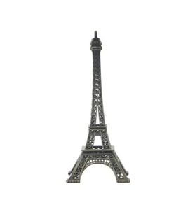Metal Eyfel Kulesi Biblosu 15 cm – Paris Temalı Dekoratif Masa Üstü Süs Eşyası (Çok Renkli)