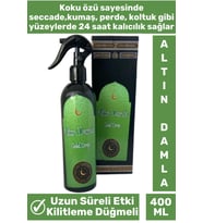 Özel Seri Kilitleme Düğmeli Uzun Süre Etkili Kabe Kokusundan Esinlenmiş Altın Damla Oda Kokusu 400ML
