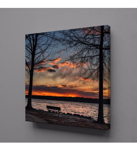GÜN BATIMI MANZARASI KANVAS TABLO 90x90cm (Karışık)