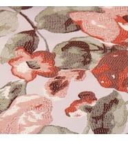 Jakarlı Dokuma Dekoratif Runner 45x140 cm Kiremit Renkli Çiçekli Desenli