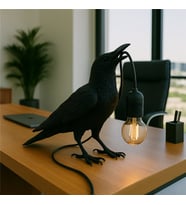 3D Lab Decorative Karga Figurlu Dekoratif Masa Lambasi - Siyah Moder