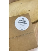 İyi Günlerde Kullanmanız Dileğiyle Yuvarlak Yapışkanlı Etiket 5x5cm 100 Adet