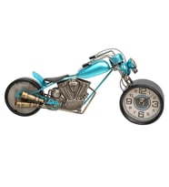 Lucky Art Metal Mavi Motorsiklet Saat