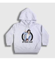 Presmono Unisex Çocuk Beyaz Uptown Funk Müzik Bruno Mars Kapüşonlu Sweatshirt 477972tt