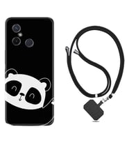 Xiaomi Redmi 12C Kılıf Silikon Boyun Askılı İpli Desenli Silikon Bay Bay Panda 1784