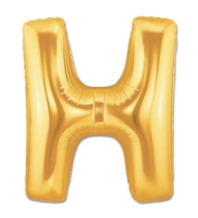H Harf Folyo Balon Altın Renk  40 inç (Çok Renkli)