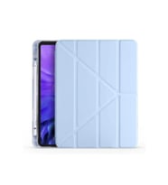 Apple iPad Air 10.9 2022 (10.Nesil) Kalemlikli Katlanabilen Kılıf (Mavi)