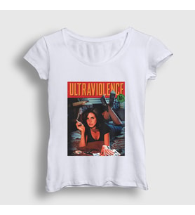 Presmono Kadın Beyaz Pulp Fiction Lana Del Rey T-Shirt 410478tt