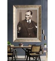 Gümüş Çerçeveli Atatürk Tablo za340