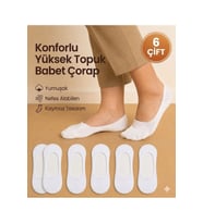 6 Çift Babet Patik Pamuklu Çorap
