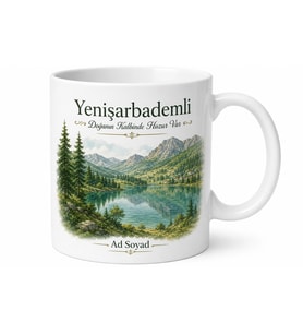 Yenişarbademli Doğa Güzellikleri Isparta Hatırası Kupa Bardak Hediye