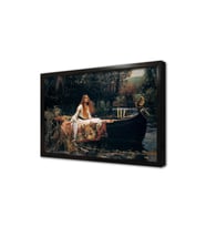 The Lady of Shalott JW Waterhouse Çerçeveli Mdf Tablo