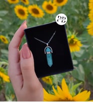 Unisex Aventurin Yeşil Doğal Taş Hediyelik Kolye