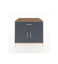 Kronos Şifonyer Tek Raflı Tek Çekmeceli 2 Kapaklı 88x59x80 Çam-Antrasit