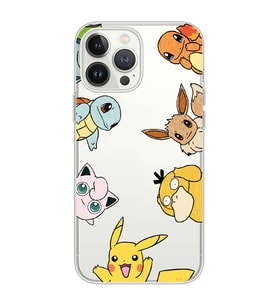 Iphone 12 Pro Uyumlu Pokemon Tüm Karakterler Tasarımlı Şeffaf Telefon Kılıfı