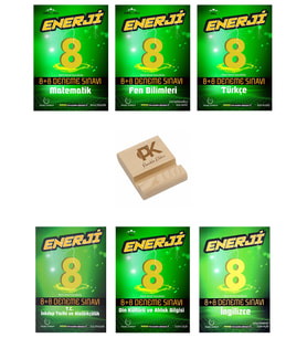 Palme LGS 8. Sınıf Enerji Matematik Fen Türkçe İnkılap Din ve İngilizce 8+8 Deneme Sınavı 6lı Set